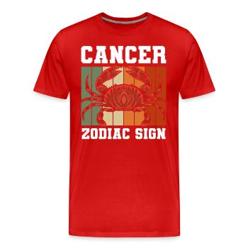 Sternzeichen Geburtstag Konstellation Sterne - Männer Premium Bio T-Shirt - Rot - Vorne - Damien (186cm)