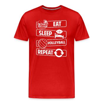 Sport Spielerin Beachball - Männer Premium Bio T-Shirt - Rot - Vorne - Damien (186cm)