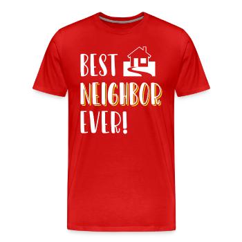 Voisin Amis Appartement Bons Voisins - T-shirt bio Premium Homme - rouge - Devant - Damien (186cm)