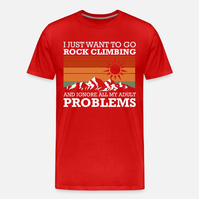 Problem Lustig Mir Egal Motto - Männer Premium Bio T-Shirt - Rot