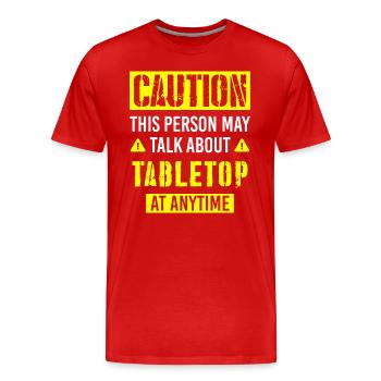 Joueur stratège de jeu de société - T-shirt bio Premium Homme - rouge - Devant - Damien (186cm)