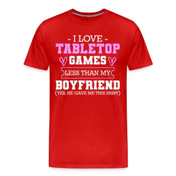 Board Games Game Figure Board - Men's Premium Organic T-Shirt - red - Front - Damien (186cm)