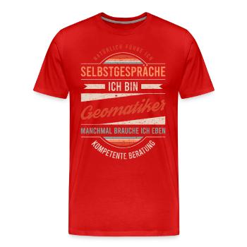 Geomatiker Arbeitskollege Kollege Geschenk Retro - Männer Premium Bio T-Shirt - Rot - Vorne - Damien (186cm)