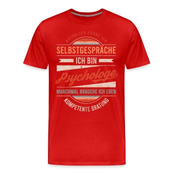Psychologe Arbeitskollege Kollege Geschenk Retro - Männer Premium Bio T-Shirt - Rot - Vorne - Damien (186cm)