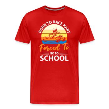 Kart Track Kart Driver Kartsport Race Track - Men's Premium Organic T-Shirt - red - Front - Damien (186cm)
