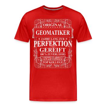 Original Geomatiker Kollegen Geschenk Vintage - Männer Premium Bio T-Shirt - Rot - Vorne - Damien (186cm)