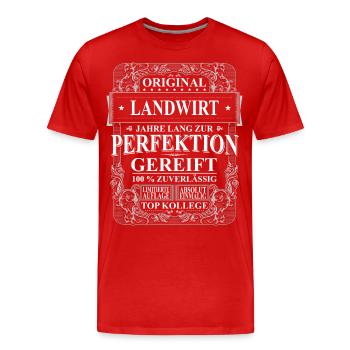 Original Landwirt Kollegen Geschenk Vintage - Männer Premium Bio T-Shirt - Rot - Vorne - Damien (186cm)
