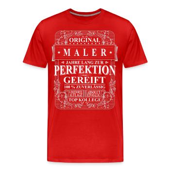 Original Maler Kollegen Geschenk Vintage - Männer Premium Bio T-Shirt - Rot - Vorne - Damien (186cm)