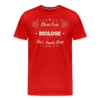 Dieser Coole Biologe Geschenk Kollegen Spruch - Männer Premium Bio T-Shirt - Rot - Vorne - Damien (186cm)