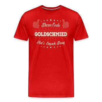 Dieser Coole Goldschmied Geschenk Kollegen Spruch - Männer Premium Bio T-Shirt - Rot - Vorne - Damien (186cm)