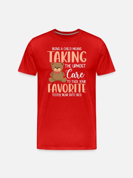 Ours Bébé Enfants Mignon - T-shirt bio Premium Homme - rouge