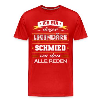 Ich Bin Dieser Legendäre Schmied Geschenk - Männer Premium Bio T-Shirt - Rot - Vorne - Damien (186cm)