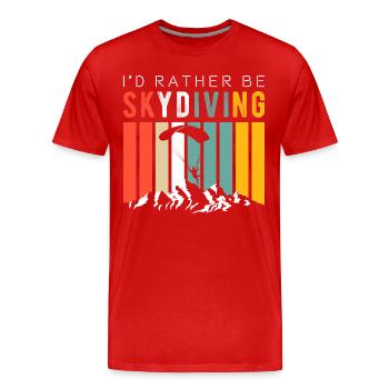 Parachute Parasailing Hang Glider Extreme Sports - Men's Premium Organic T-Shirt - red - Front - Damien (186cm)