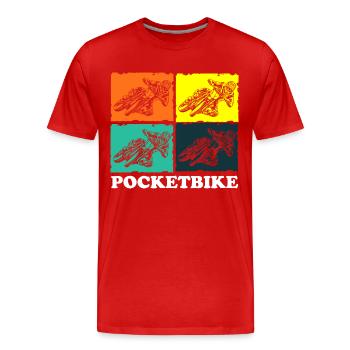 Motocross Cool Motorradfahrer Matsch - Männer Premium Bio T-Shirt - Rot - Vorne - Damien (186cm)