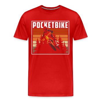Pocketbike Biker Zweirad Matsch - Männer Premium Bio T-Shirt - Rot - Vorne - Damien (186cm)