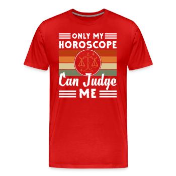 Horoscope d’anniversaire Septembre - T-shirt bio Premium Homme - rouge - Devant - Damien (186cm)