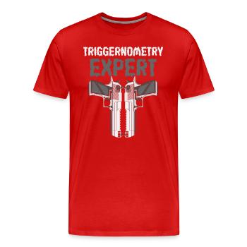 Armes à feu - T-shirt bio Premium Homme - rouge - Devant - Damien (186cm)