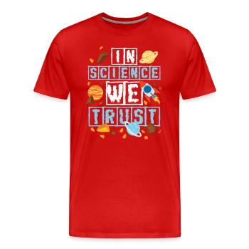 Space Shuttle Raumanzug Raumfahrtschiff Rakete - Männer Premium Bio T-Shirt - Rot - Vorne - Damien (186cm)