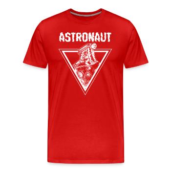 Space Shuttle Logo Raumfahrt Planet - Männer Premium Bio T-Shirt - Rot - Vorne - Damien (186cm)