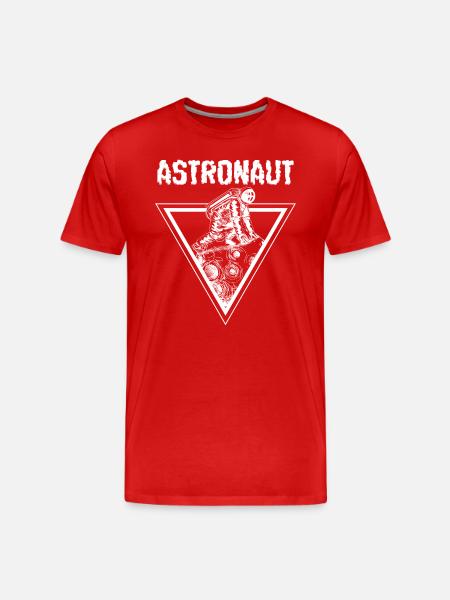 Space Shuttle Logo Raumfahrt Planet - Men's Premium Organic T-Shirt - red