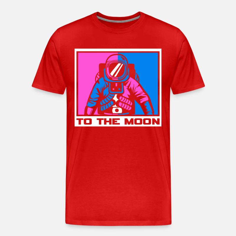 Logo de l’espace Voyager - T-shirt bio Premium Homme - rouge