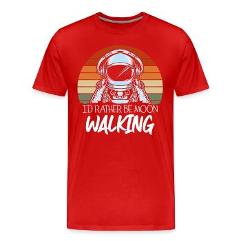 Space Weightless Voyager Rocket - Men's Premium Organic T-Shirt - red - Front - Damien (186cm)