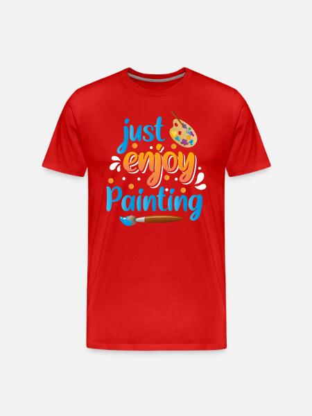 Painter Artist Training - Men's Premium Organic T-Shirt - red