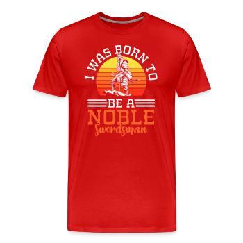 Épéiste Kendo Aikido Duel - T-shirt bio Premium Homme - rouge - Devant - Damien (186cm)