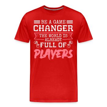 Employé de carrière professionnelle - T-shirt bio Premium Homme - rouge - Devant - Damien (186cm)