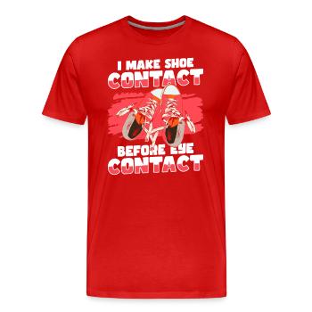 Travail de la chaussure Artisans Travail - T-shirt bio Premium Homme - rouge - Devant - Damien (186cm)