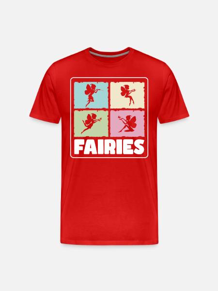 Fées Sœurs Fées - T-shirt bio Premium Homme - rouge
