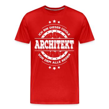 Architekt Geburtstag Gebäudeplanung Geschenk - Männer Premium Bio T-Shirt - Rot - Vorne - Damien (186cm)