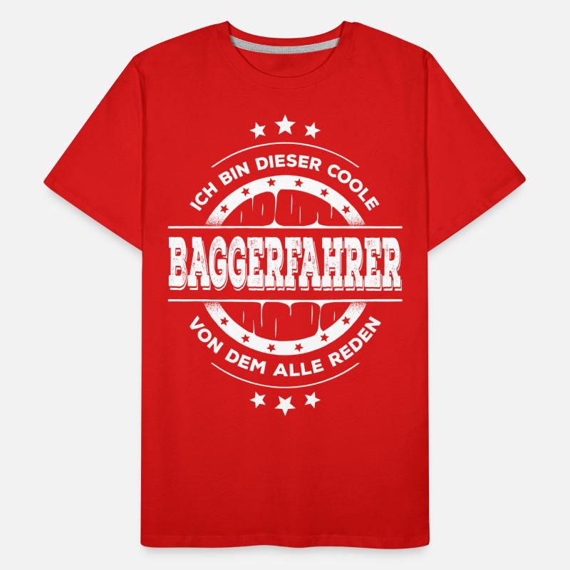 Baggerfahrer Geburtstag Bauarbeiter Geschenk Männer Premium Bio T-Shirt