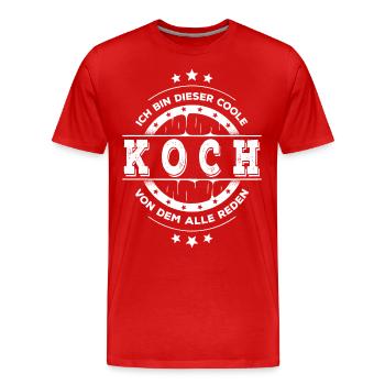 Koch Kollegen Geburtstag Koch Geschenk - Männer Premium Bio T-Shirt - Rot - Vorne - Damien (186cm)