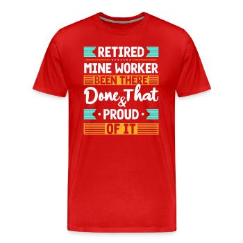 Mineur Occupation Exploitation minière - T-shirt bio Premium Homme - rouge - Devant - Damien (186cm)