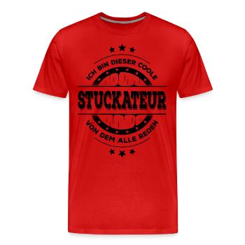 Stuckateur Geburtstag Facharbeiter Geschenk - Männer Premium Bio T-Shirt - Rot - Vorne - Damien (186cm)