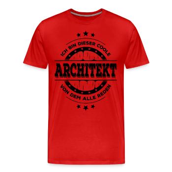 Architekt Geburtstag Gebäudeplanung Geschenk - Männer Premium Bio T-Shirt - Rot - Vorne - Damien (186cm)