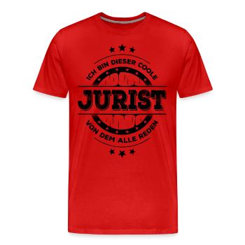 Jurist Kollegen Geburtstag Jurastudium Geschenk - Männer Premium Bio T-Shirt - Rot - Vorne - Damien (186cm)