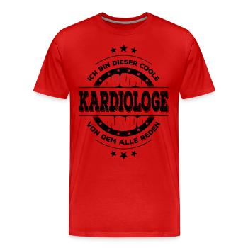 Kardiologe Geburtstag Kardiologie Geschenk - Männer Premium Bio T-Shirt - Rot - Vorne - Damien (186cm)