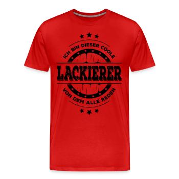 Lackierer Geburtstag Facharbeiter Geschenk - Männer Premium Bio T-Shirt - Rot - Vorne - Damien (186cm)