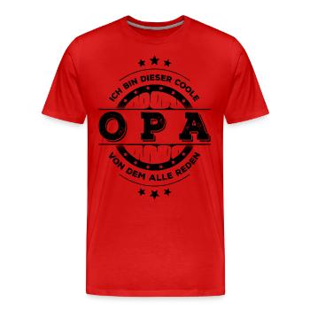 Ich Bin Opa Geburtstag Großvater Geschenk - Männer Premium Bio T-Shirt - Rot - Vorne - Damien (186cm)