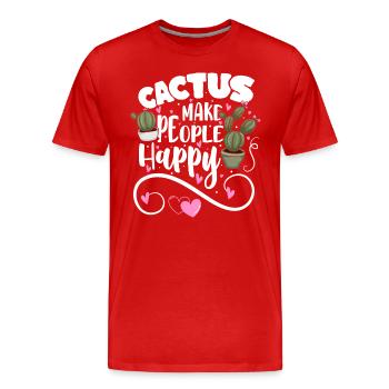 Cacti Prickly Mexico - Men's Premium Organic T-Shirt - red - Front - Damien (186cm)