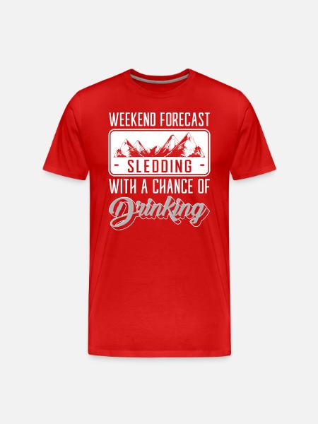 Sports Christmas Slides - Men's Premium Organic T-Shirt - red