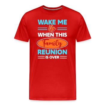 Regroupement familial Fête des membres de la famille - T-shirt bio Premium Homme - rouge - Devant - Damien (186cm)