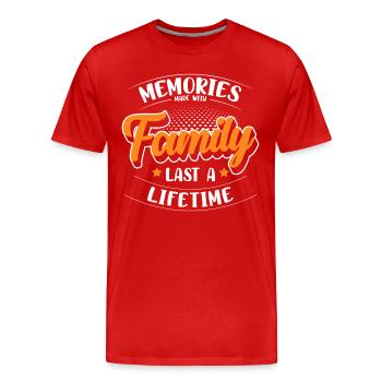 Familientreffen Familienwappen Opa und Oma - Männer Premium Bio T-Shirt - Rot - Vorne - Damien (186cm)