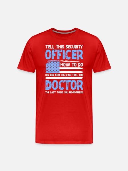 Security guard protection service - Men's Premium Organic T-Shirt - red