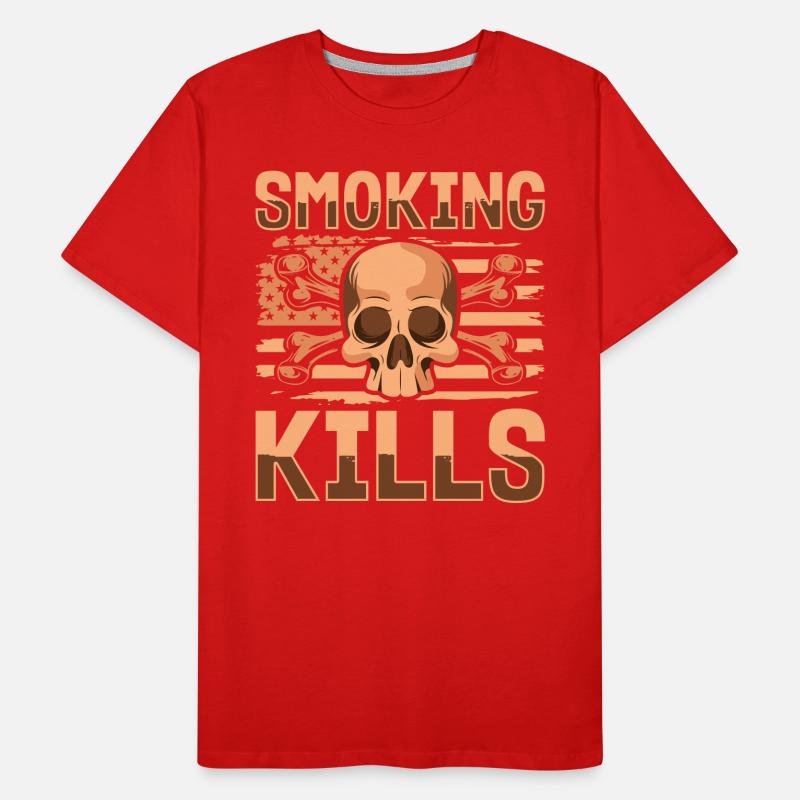 Tabac à cigarettes Poumon T-shirt bio Premium Homme