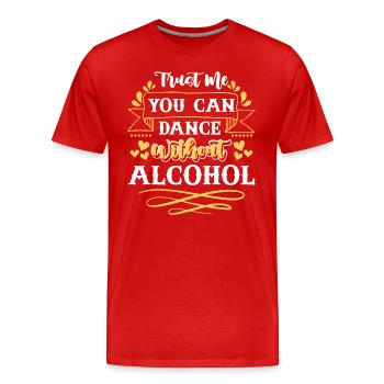Drinking beer Non-alcoholic beer - Men's Premium Organic T-Shirt - red - Front - Damien (186cm)