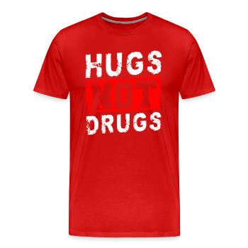Sucht Drogen Tabak - Männer Premium Bio T-Shirt - Rot - Vorne - Damien (186cm)