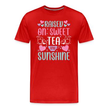 Tea Drinkers Tea Bags Tea Lovers - Men's Premium Organic T-Shirt - red - Front - Damien (186cm)